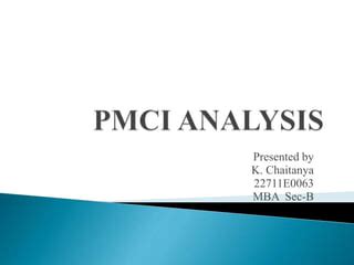 what is pmci analysis.